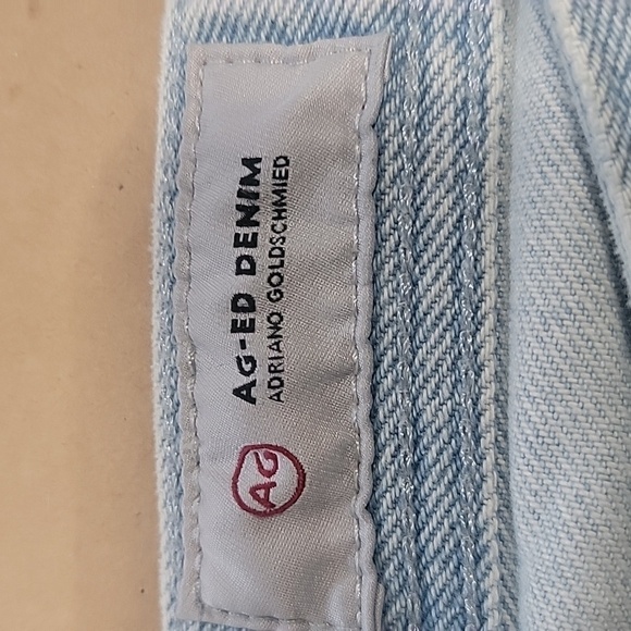 AG Adriano Goldschmeid Size 30x33 Light Wash Straight Leg Jeans, Exc. Used Cond. - Picture 3 of 14
